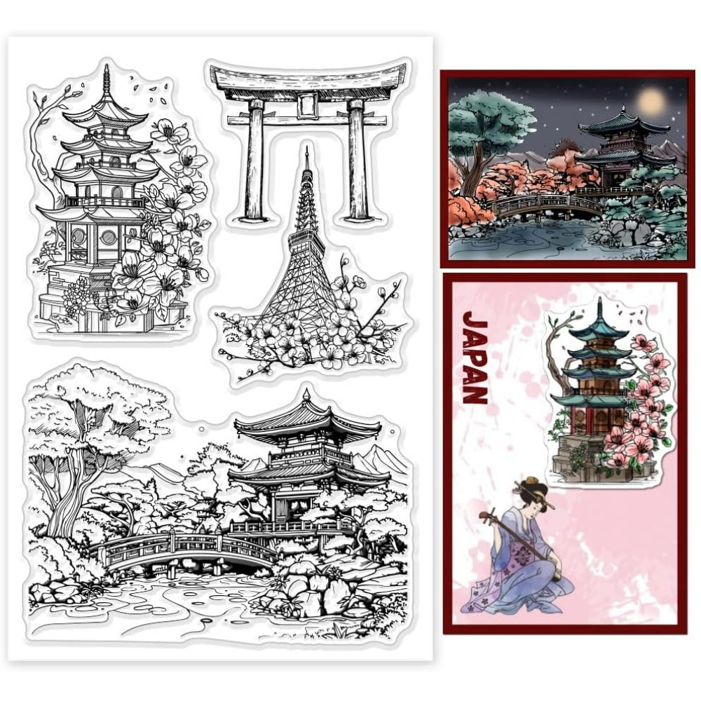 Rubber Stamp Blank - 1 Blatt Landschaft Klare Stempel Park