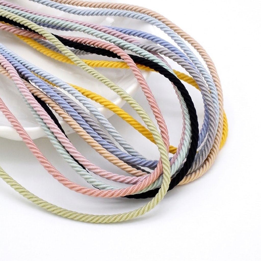 Art And Craft Hair - 5M/Lot 2,5mm Elastisches Seil Geflochtenes Gummiband