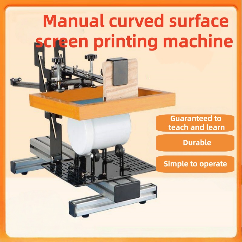 Silk Screen Printing - Einstellbare Manuelle Gebogene Zylindrische Flaschen-Siebdruckmaschine Desktop-Siebdruckgerät