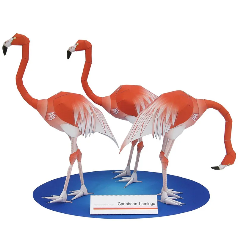 Art Craft Cardboard - Karibik Flamingo Falten Drei Vogel Origami