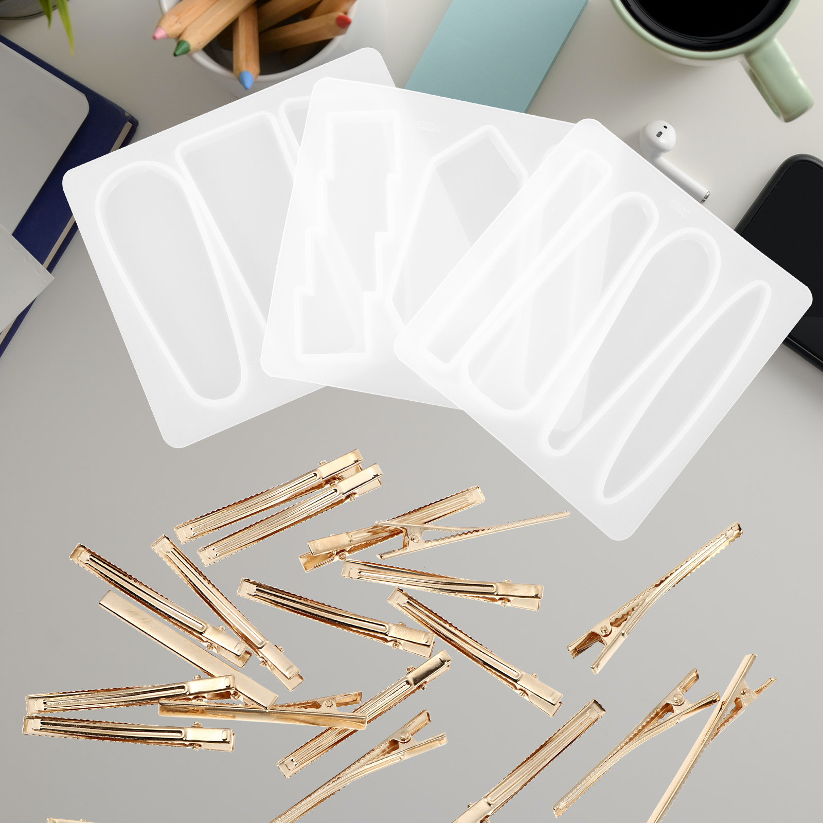 Art And Craft Hair - 1 Set Silikon-Haarspangenform, DIY-Kunstform für handgemachte