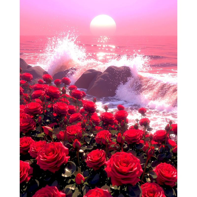 Art Craft Ideas For Adults - GATYZTORY Seaside Rose Malen nach Zahlen,