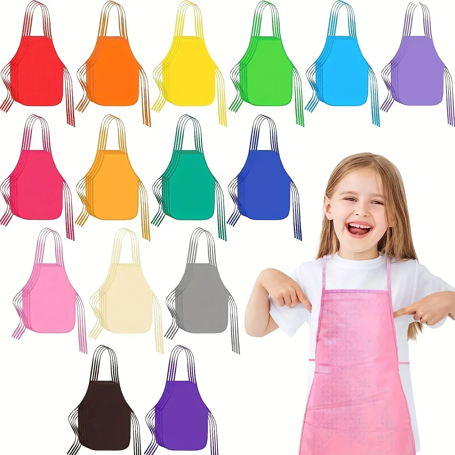 Art Craft Class - 30 stücke Kinder Vlies Stoff Schürze