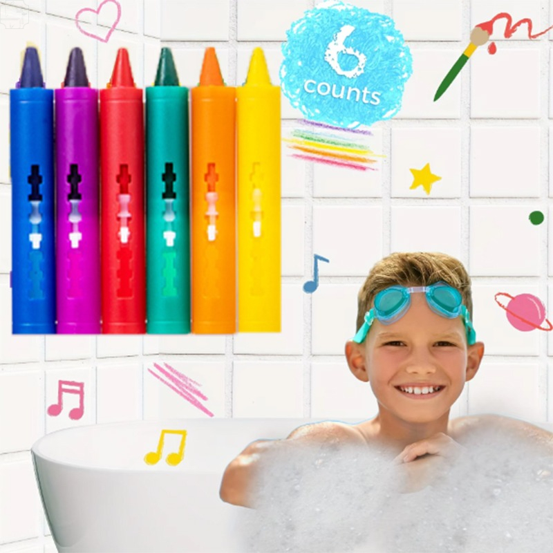Art Craft Kindergarten - Abwaschbares Badekreide-Set – Lebendige Badewannenmarker für