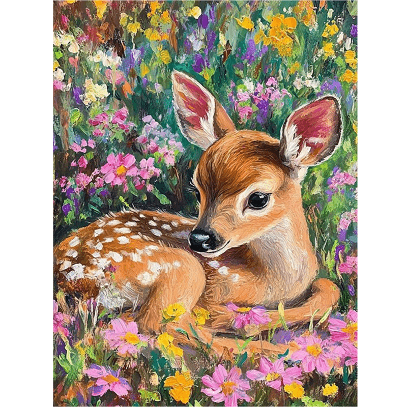 Art Craft Number - Malen-nach-Zahlen-Set für Erwachsene Anfänger 40x50CM Waldhirsch