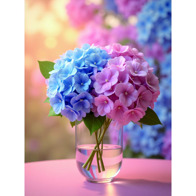 Art Craft Ideas For Adults - Diamond Painting Set Kunstbedarf Diamant-Stickerei Hortensie