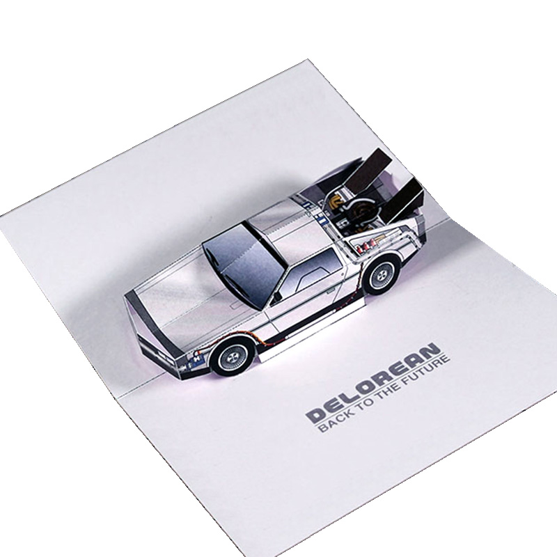Art Craft Cardboard - Zurück in die Zukunft POP-UP-Karte DMC-12