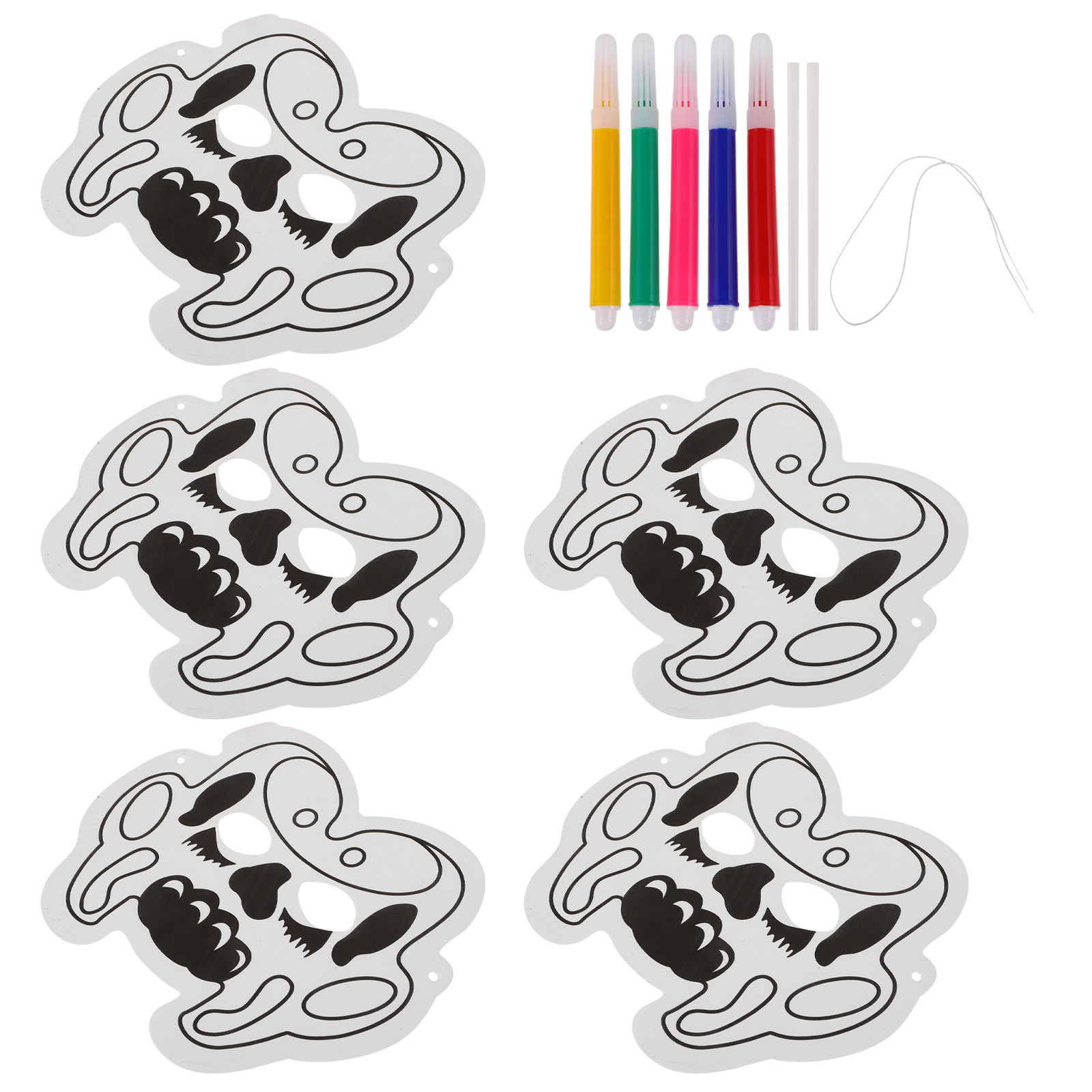 Art Craft Class - 1 Set DIY Graffiti-Ballonmaske in Tierform
