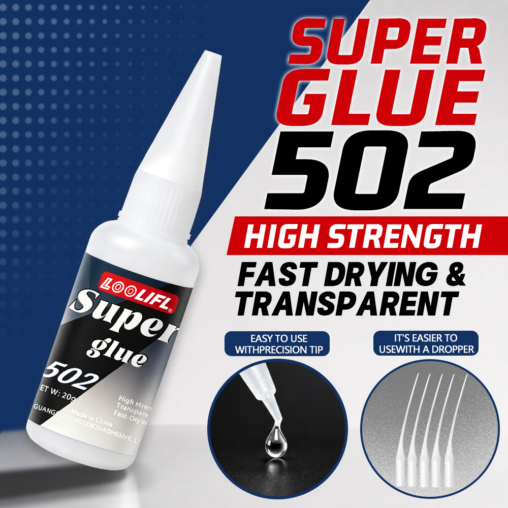 Art Craft Store - Loolifl-502-20Ml Sofortiger Transparenter Cyanacrylat-Klebstoff mit Mittlerer