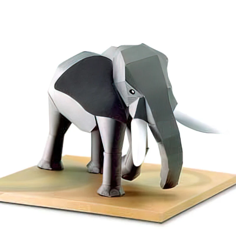 Art Craft Cardboard - Afrikanischer Elefant Origami Kunst Mini 3D