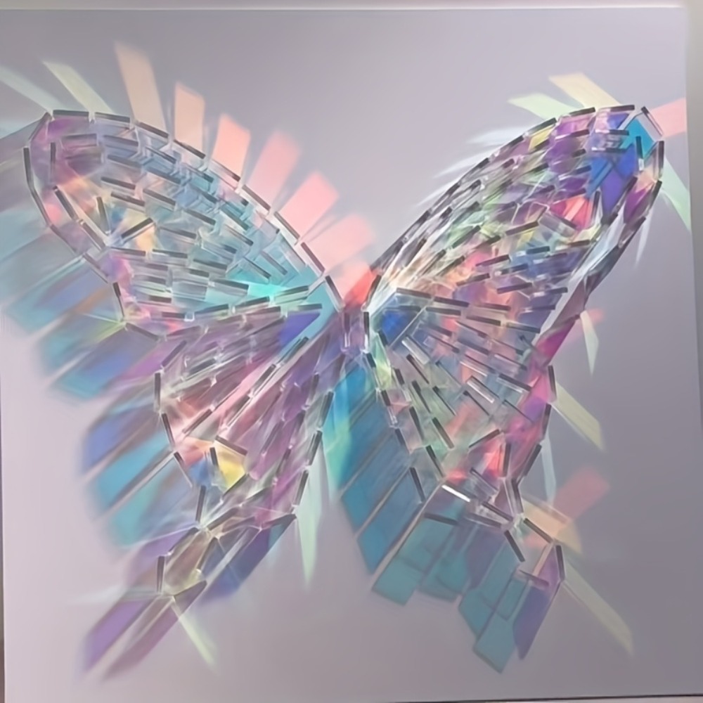 Art Crafts - Schillernde Acryl-Spiegelkacheln 30x30mm Regenbogen-Quadrat-Mosaikstücke für DIY-Bastelarbeiten