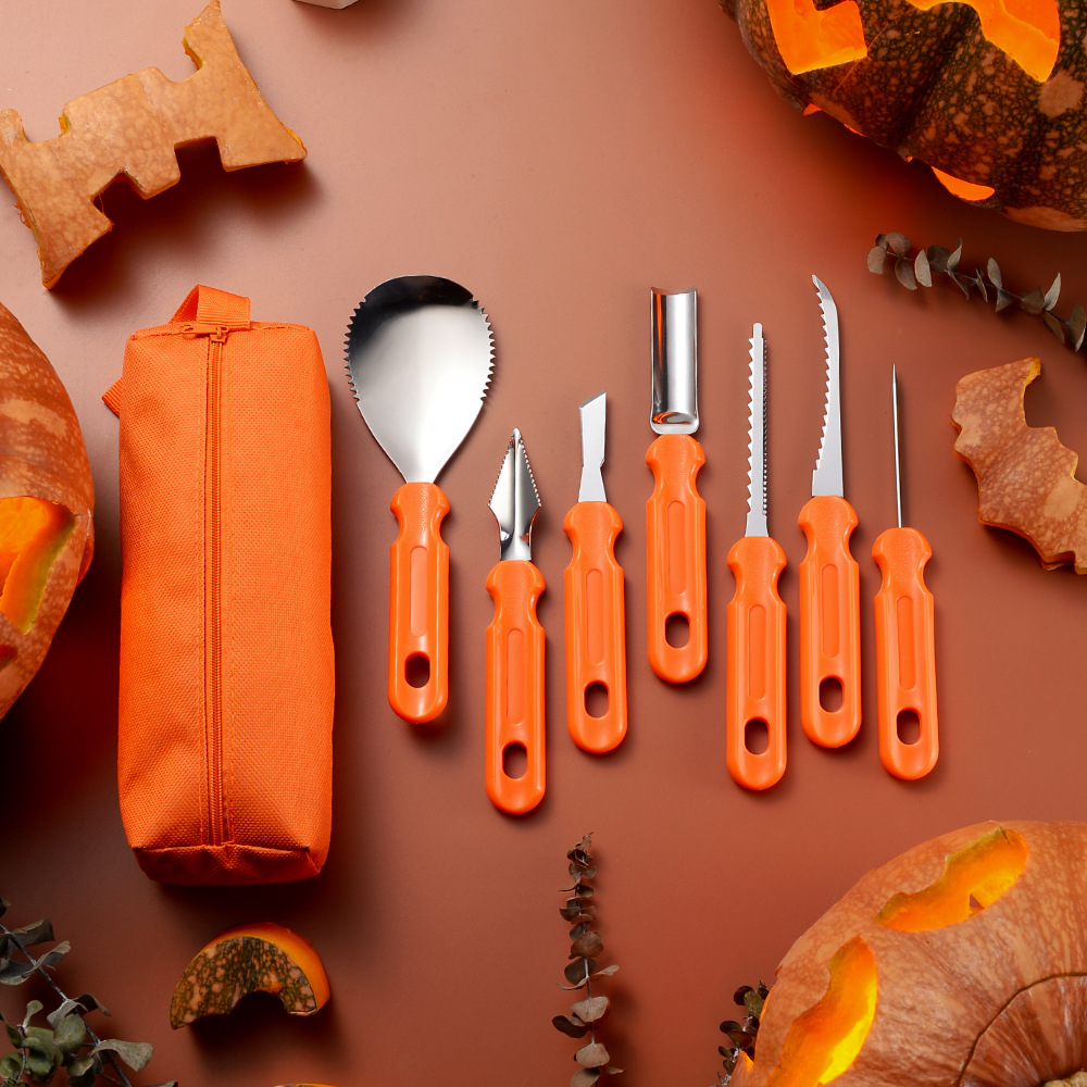 Art And Craft Vegetable - Halloween-Kürbis-Schnitzset, professionelle Werkzeuge für Kürbis, Licht,
