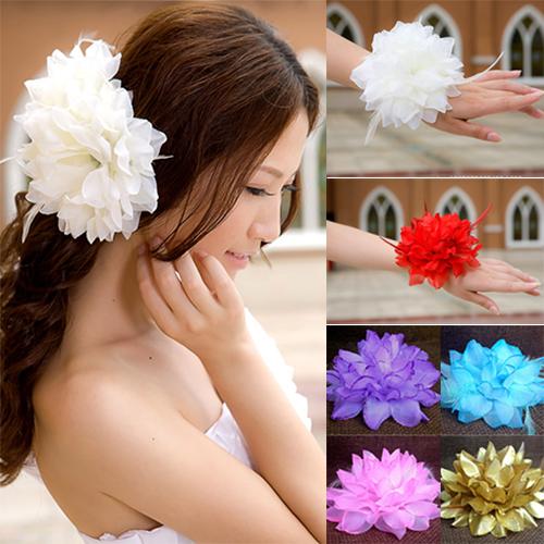 Art And Craft Hair - Braut Hochzeit Blume Stirnband Elastische Pin