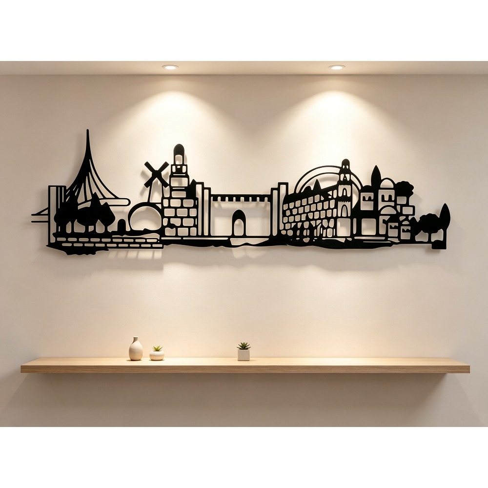 Art & Craft On Wild Animals For Preschoolers - CIFBUY Metall-Wandkunst, Jerusalem Skyline Dekoration, Vintage