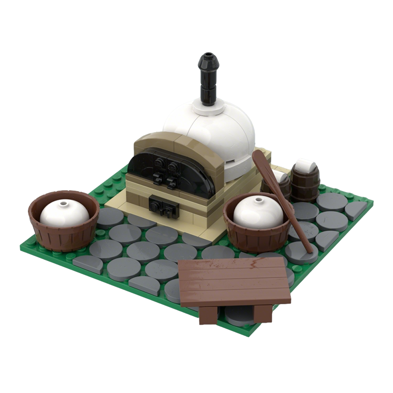 Art Craft Bakery - 115-teiliges MOC Outdoor-Bäckerei-Modell Bausteine Weihnachtsgeschenk Kreatives