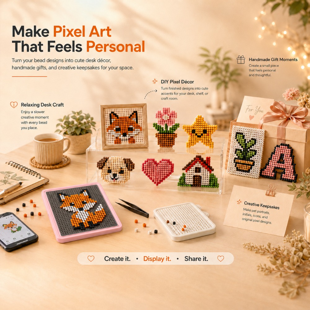 Art Crafts - LED Smart Fuse Bead Pegboard, App-gesteuertes