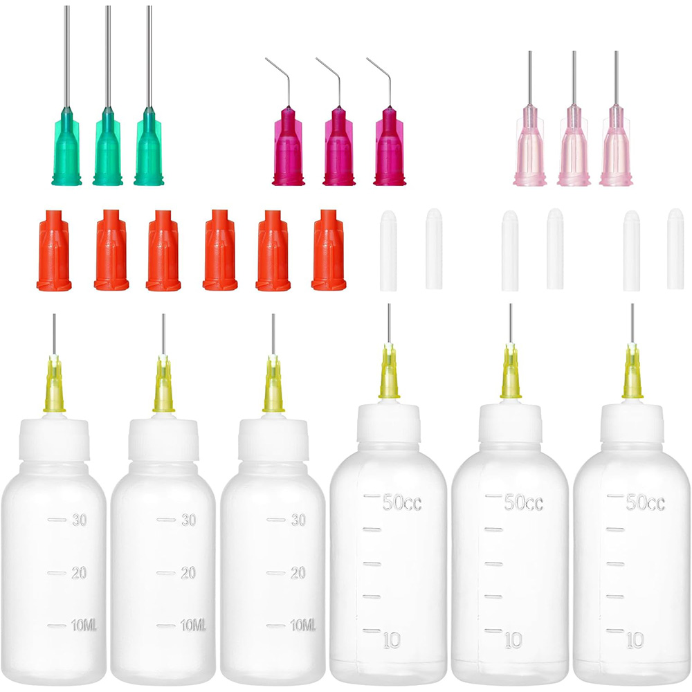Craft Art Set - Präzisions-Nadelspender-Flaschenset, 6er-Pack (30ml und 50ml), Inklusive