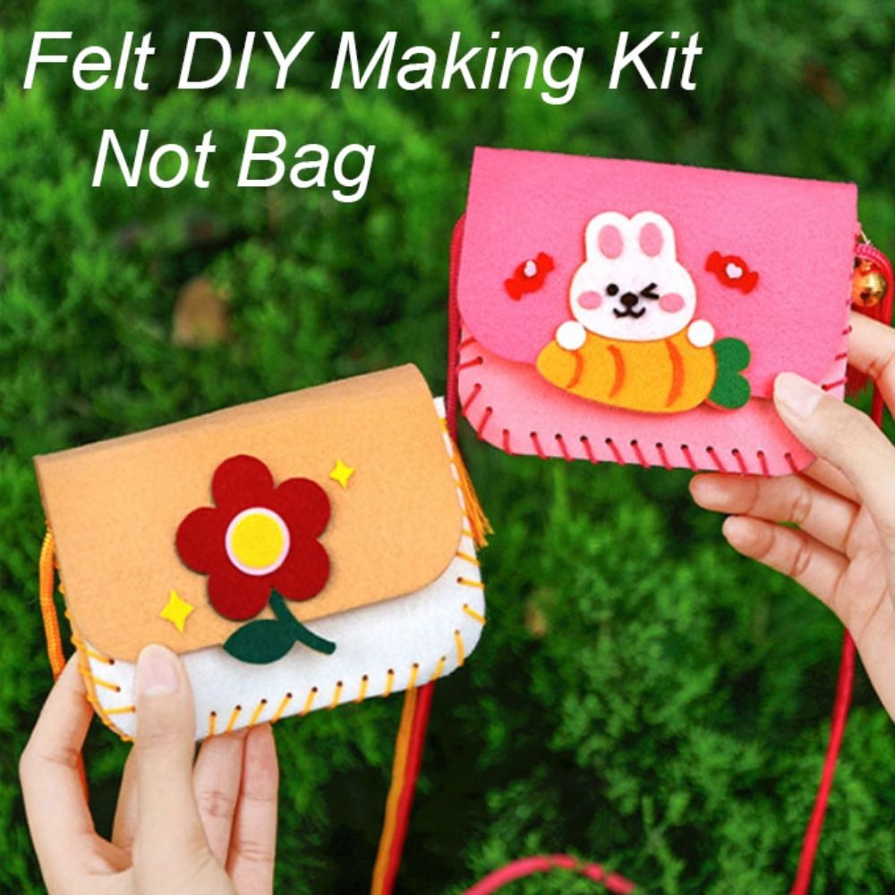 Art Craft Kindergarten - Niedlicher Filz-Filztaschenherstellungsset, Cartoon-Nähspielzeug, handgefertigte Tasche, Basteln,