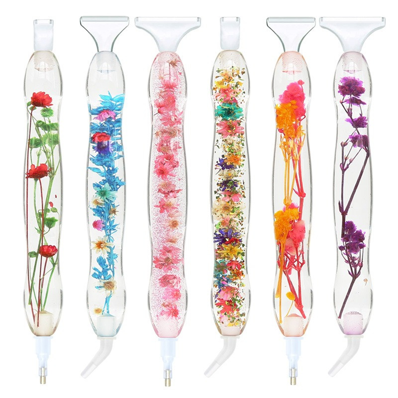 Art Craft And Design - 1 Set Blumendesign Harz 5D Diamant-Malstift,