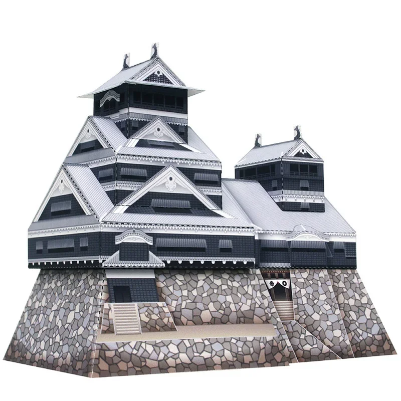 Art Craft Cardboard - Japan Kumamoto Schloss Falten Mini 3D