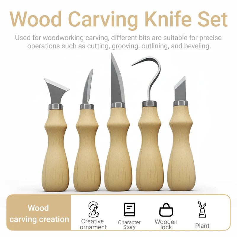 5-teiliges Holzschnitzwerkzeug – Craft Art Set Bewertung und Preis