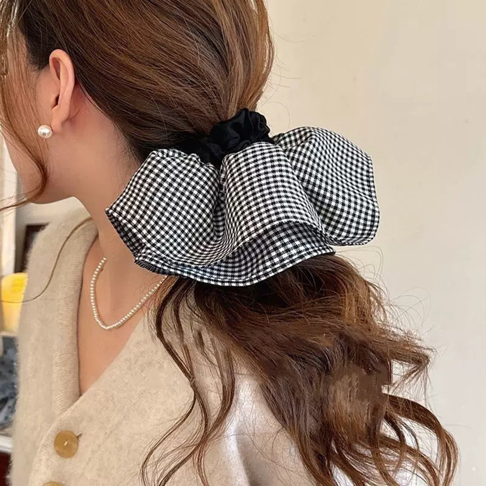 Extra große karierte Haargummi – Art And Craft Hair Bewertung und Preis