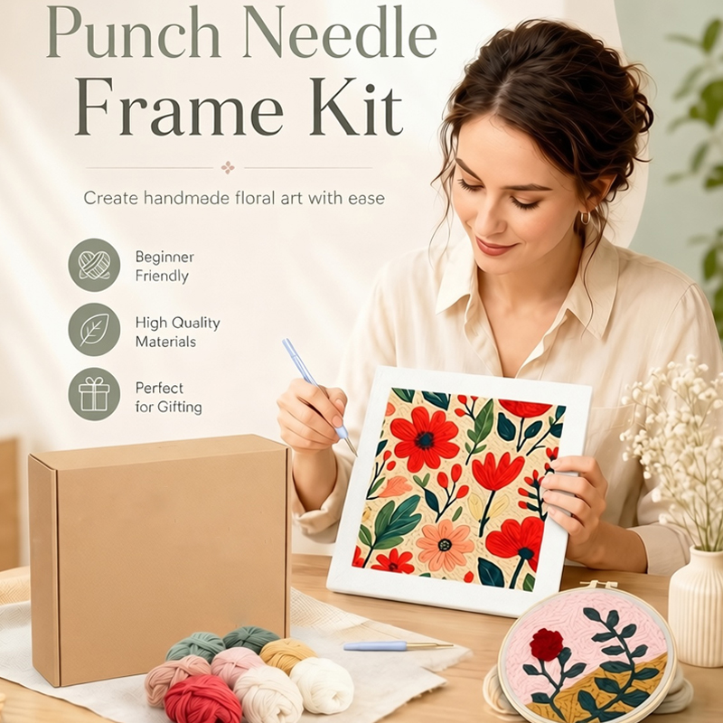 Punch-Needle-Set mit Rahmen fü – Art Craft Easy With Paper Bewertung und Preis