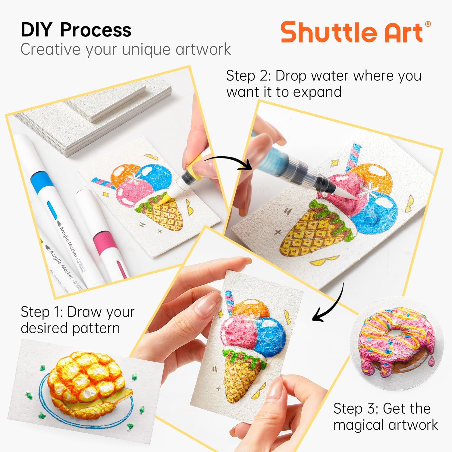 3D Puffy Foam Texture Malerei  – Art Craft Kids Bewertung und Preis