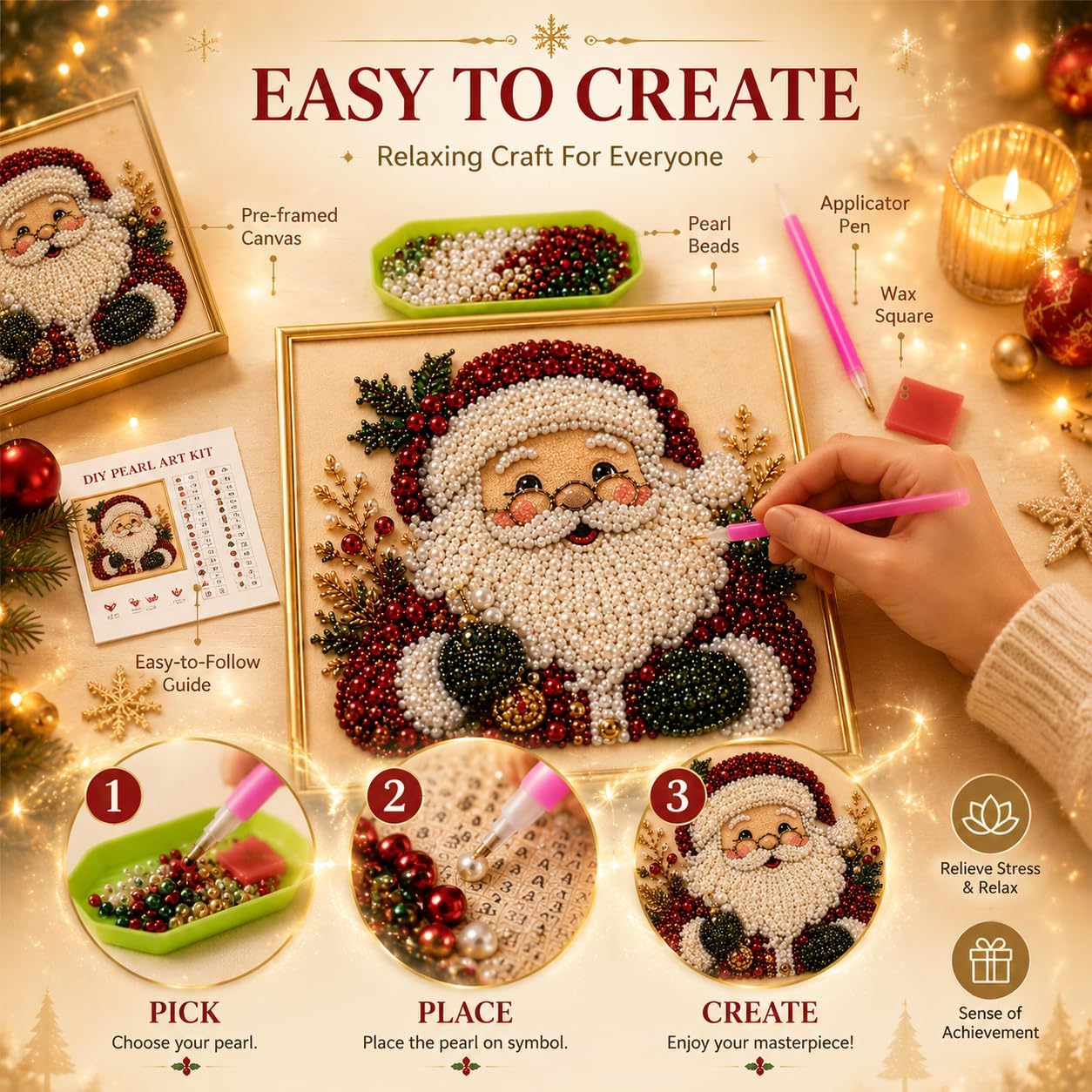DIY Weihnachts-Perlen-Diamant- – Art Craft Kits For Adults Bewertung und Preis