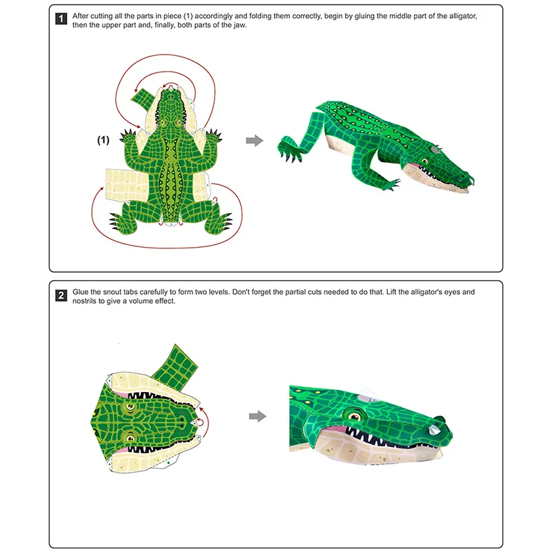 Alligator Krokodil Falten Orig – Art Craft Cardboard Bewertung und Preis