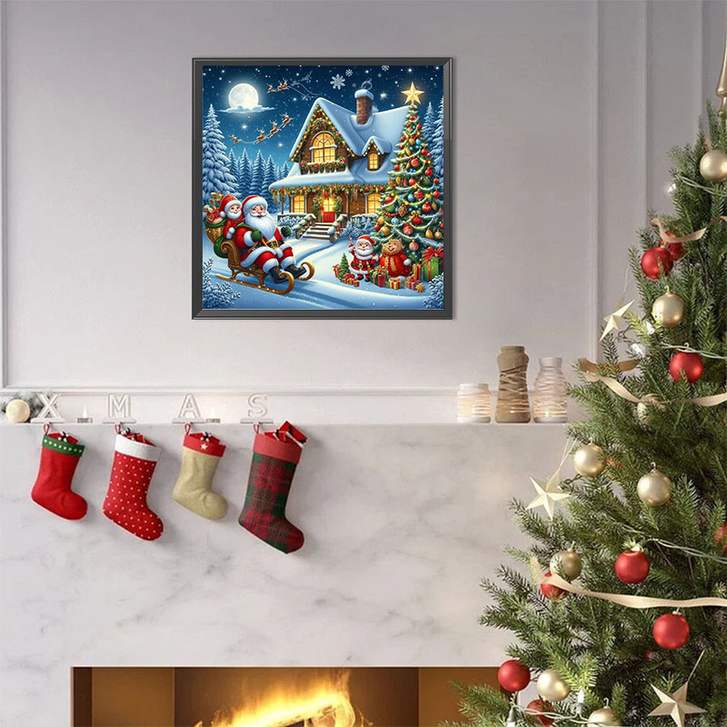Weihnachtsmann- und Schneehäus – Art Craft Kits For Adults Bewertung und Preis