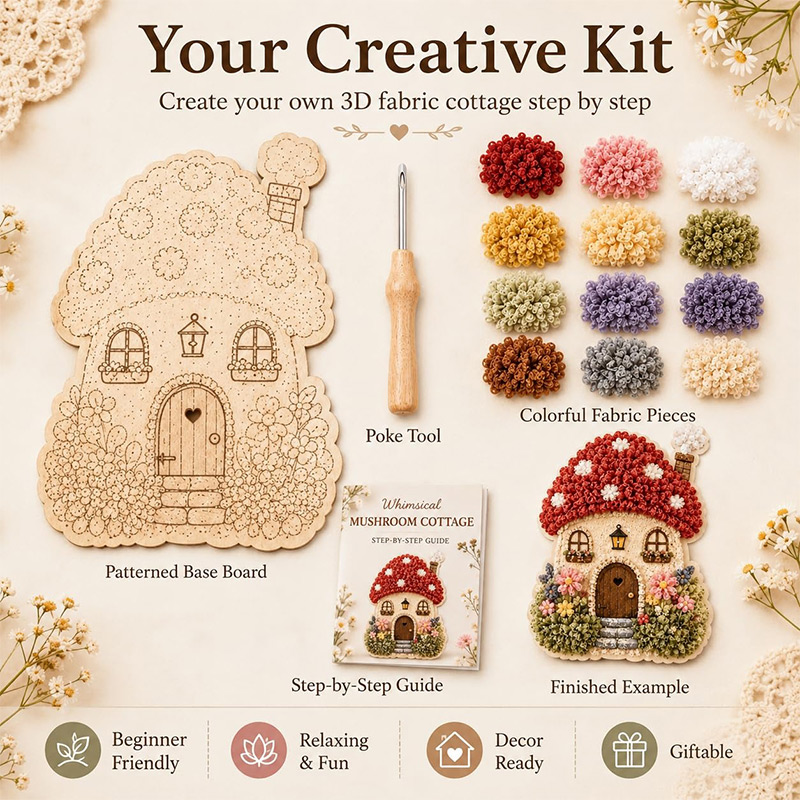 3D Stoff-Poke-Art DIY Bastelse – Art Craft Bakery Bewertung und Preis