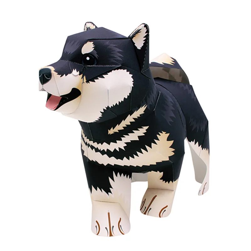 Schwarzer Shiba Inu Hund, hand – Art Craft Cardboard Bewertung und Preis