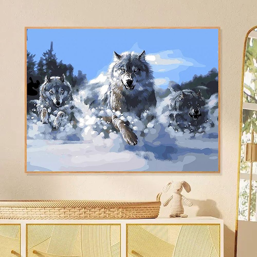 Malen nach Zahlen Wolf Öl Bild – Art Craft Number Bewertung und Preis