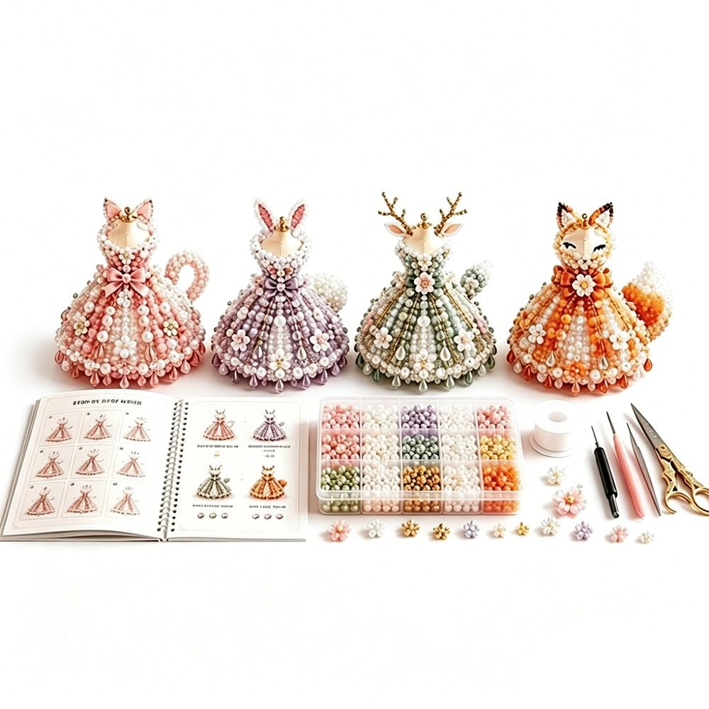 Kleines Perlen-3D-Kleid-Bastel – Art Craft And Design Bewertung und Preis