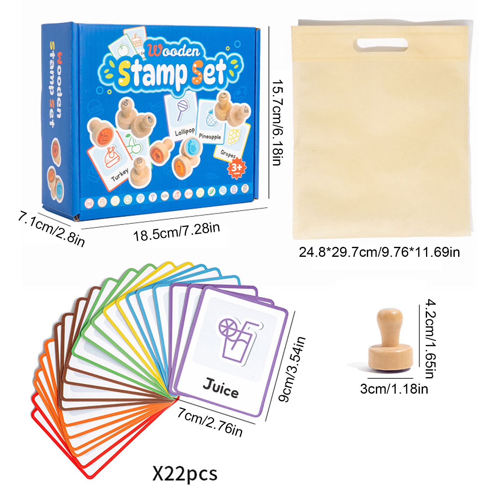 Natürliche Holzstempel für Vor – Art And Craft Vegetable Bewertung und Preis
