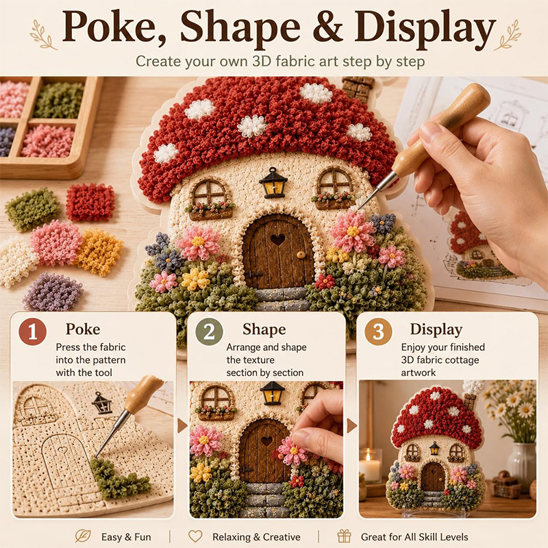 3D Pilzhaus Poke Art DIY-Set S – Art Crafts Bewertung und Preis