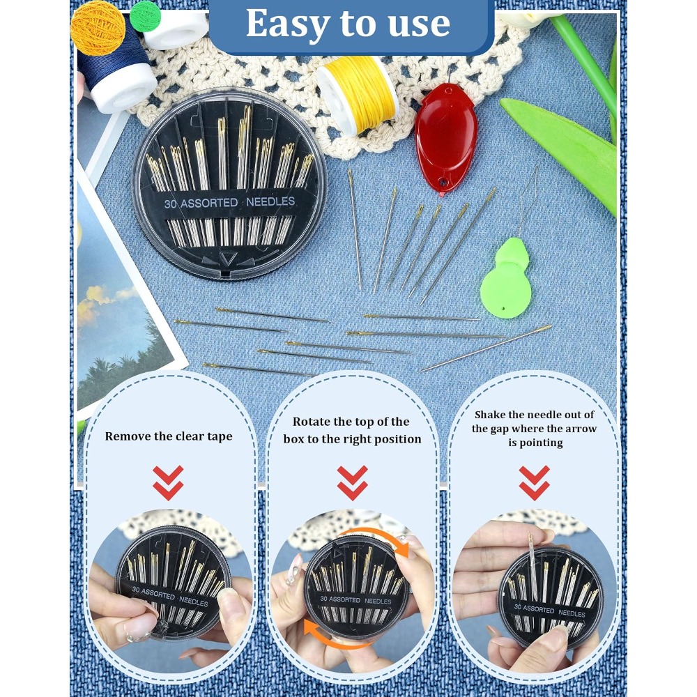30-teiliges Stahl-Handnähnadel – Craft Art Set Bewertung und Preis