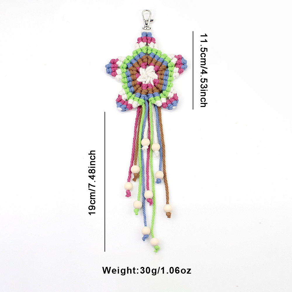 Boho Pentagramm Quasten-Anhäng – Art Crafts Bewertung und Preis