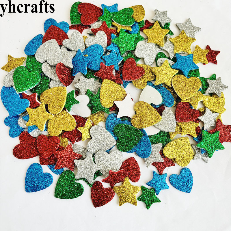 150 teile/los. Glitzer Stern u – Art Craft Kindergarten Bewertung und Preis