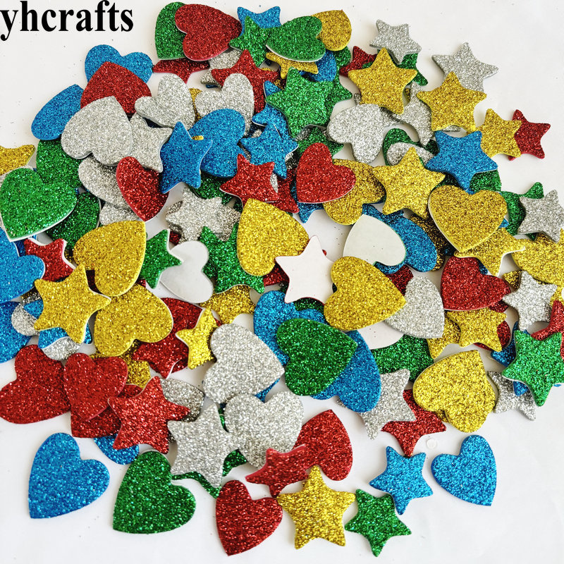 150 teile/los. Glitzer Stern u – Art Craft Kindergarten Bewertung und Preis