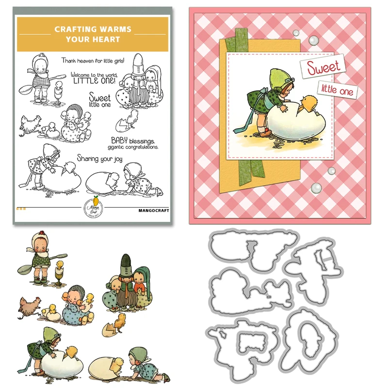 Niedliche Baby- und Eierküken- – Rubber Stamp Blank Bewertung und Preis